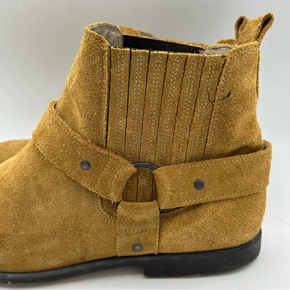 Kurt Geiger Jackson Tan‎ Suede Chelsea Boots Buckle Men’s Size 45